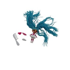 LALALOOPSY 3" MINI MITTENS FLUFF N STUFF LOOPY HAIR DOLL W/3 BARRETTES & COMB